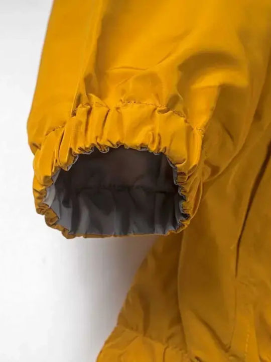 Kids' Casual Jacket Short Windproof Double Sided with Hood Yellow