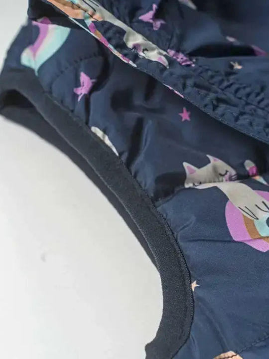 Kinder Steppjacke Ärmellos Kurz Blau