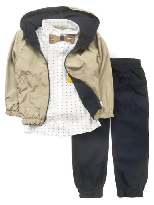 Kids Set with Pants & Coat Winter 4 Pieces Blue