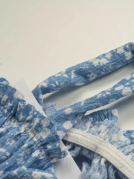 Kinder-Set mit Shorts Sommer 2Stück Sky Blue