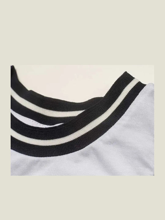 Kids' Set with Leggings Summer 2pcs White-black
