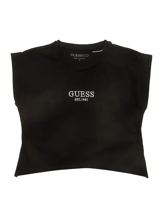 Παιδικό Crop Top Κοντομάνικο Black