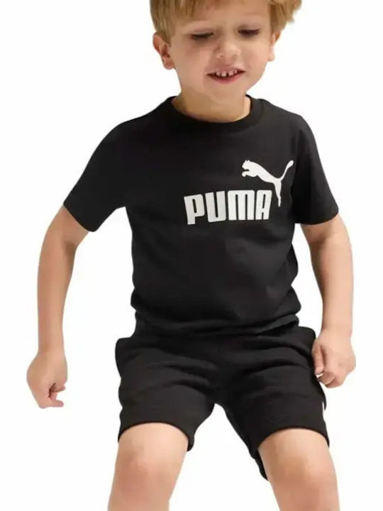 Kinder-T-Shirt Schwarz Logo