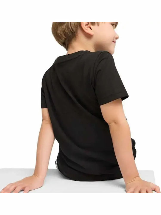 Kinder-T-Shirt Schwarz Logo