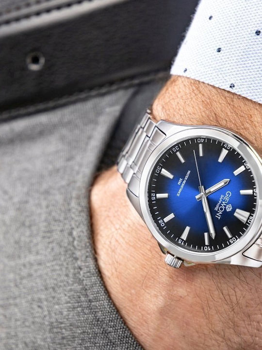 Sapphire Men's Watch 40mm Battery Stainless Steel Bracelet Silver Blue GW5160 B3