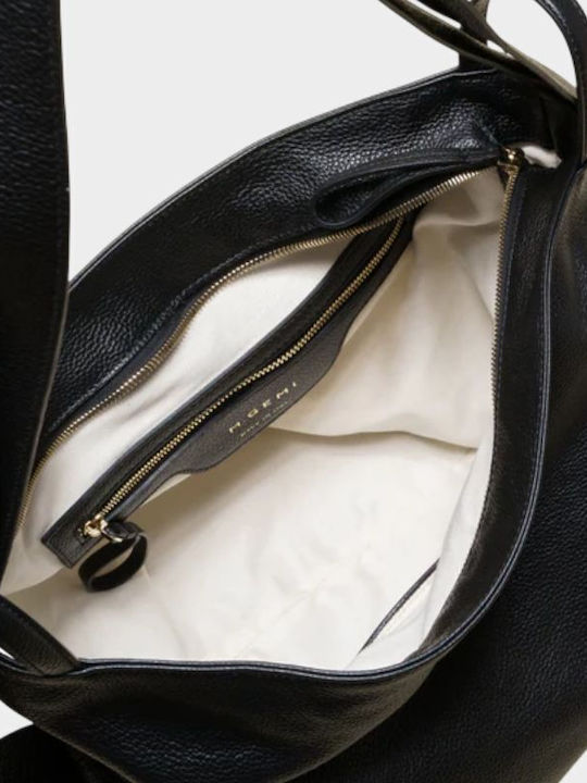 Leder Damen Handtasche Schulter Schwarz