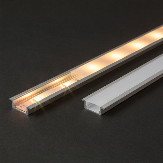 Opal Cover Aluminum LED Strip Profile 1000 mm