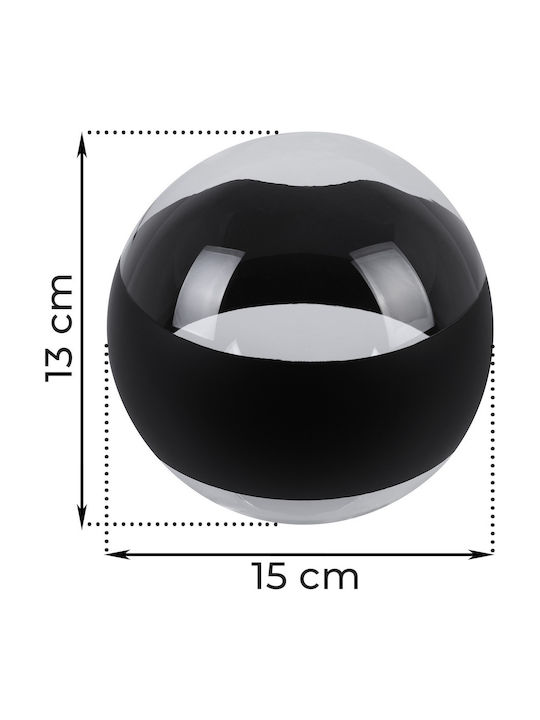 Toledo Clear Black Glass Shade Ball 15cm