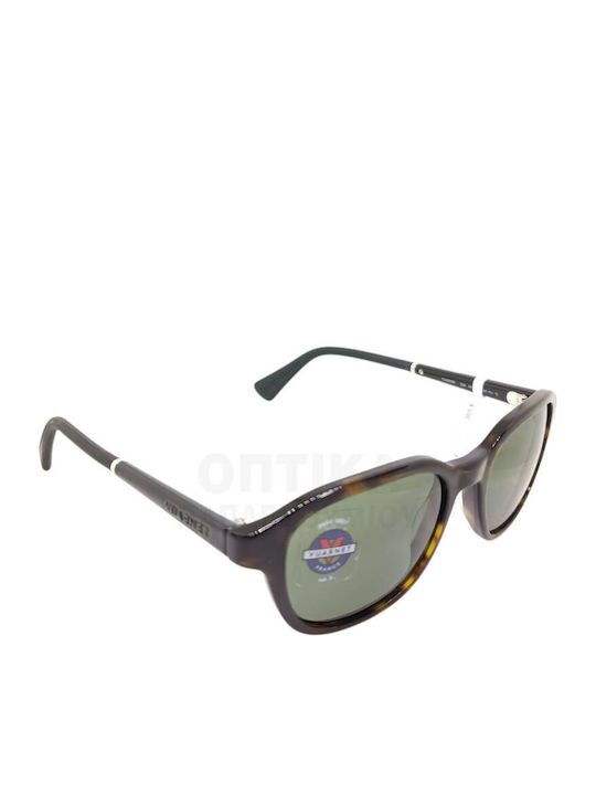 Men's Sunglasses with Horn-Rimmed Frame Pure Grey Polarized