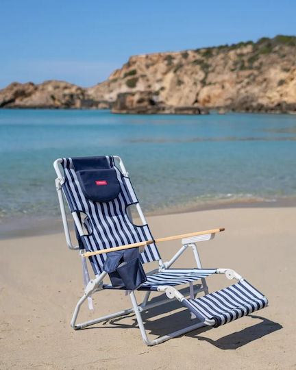 Flamingueo Beach Chair Aluminium Blue Waterproof 73.2x67.3x101.3cm