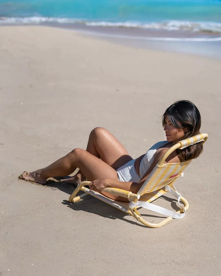 Flamingueo Beach Chair Aluminium Yellow Waterproof 75x55x54.5cm