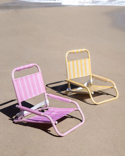 Flamingueo Beach Chair Aluminium Yellow Waterproof 75x55x54.5cm