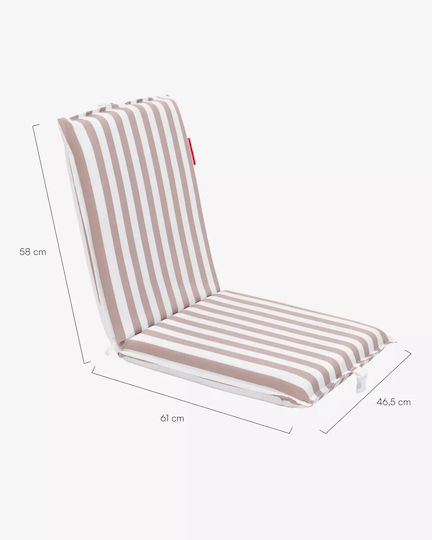 Flamingueo Beach Chair Beige Waterproof 103x45x7cm