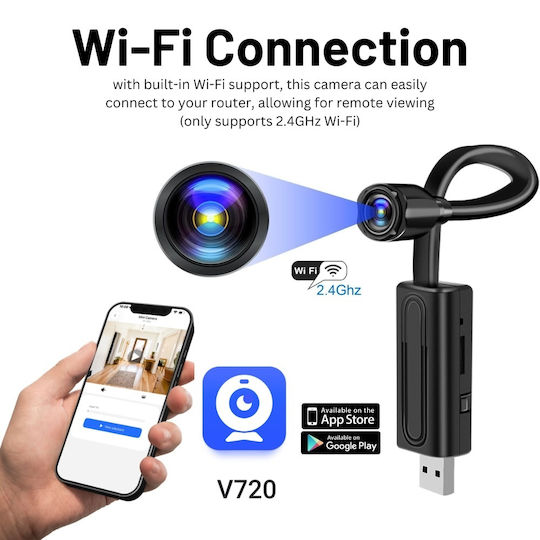 Cameră Ascunsă WiFi cu Slot pentru Card de Memorie și Senzor de Mișcare