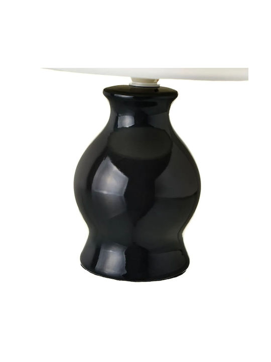 HowHomely Keramik Tischlampe mit Weißem Hut und Basis