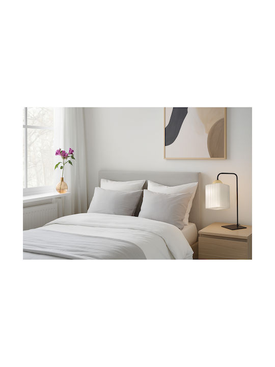 Light Home Lampă de Masă pentru Soclu E27 cu Abajur Negru și Bază