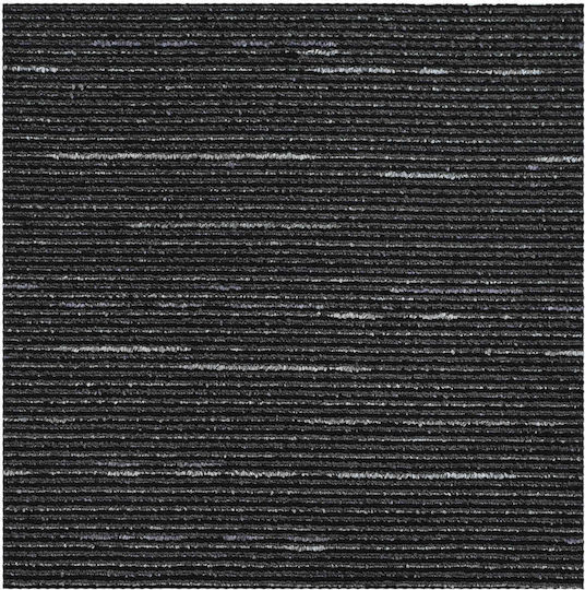 vidaXL Set Plastic Floor with 4 Tiles L50xW50cm Black