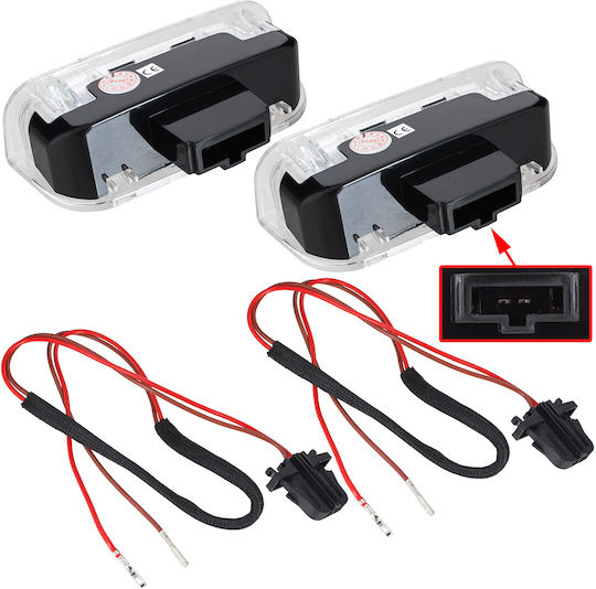 VW Eos Golf V Vi Jetta III Passat B6 B7 B8 Cc Scirocco Sharan Touareg Autotürbeleuchtung Weißes LED 2 Stück Set