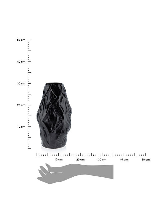 HowHomely Decorative Black Ceramic Vase