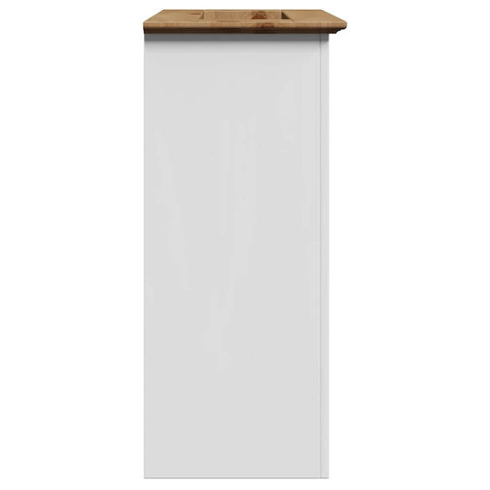 vidaXL Πάγκος με Νιπτήρα Μ70xΒ35xΥ80cm Λευκό Και Καφέ