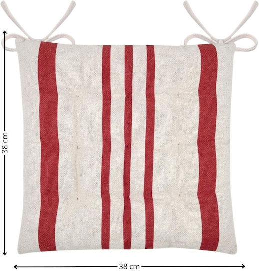 Stof Καρέκλας Κήπου Red Stripes 38x38εκ.