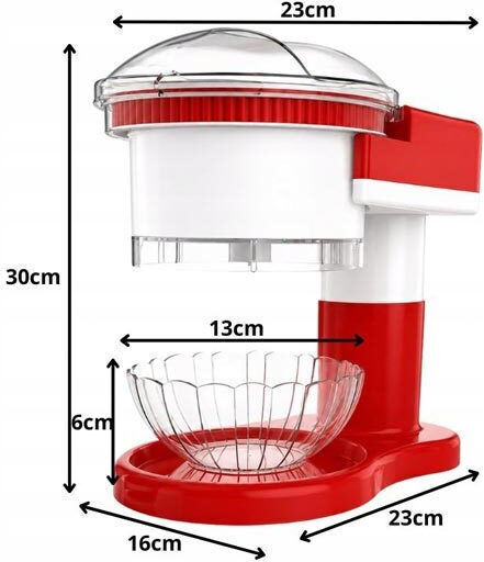 Ice Crusher with Power 30W with Dimensions 30x23x16cm