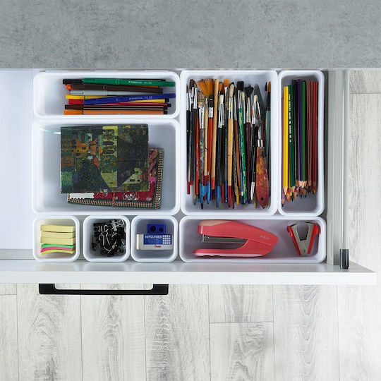 Vilde Drawer Cutlery Tray Plastic 8 Pieces White