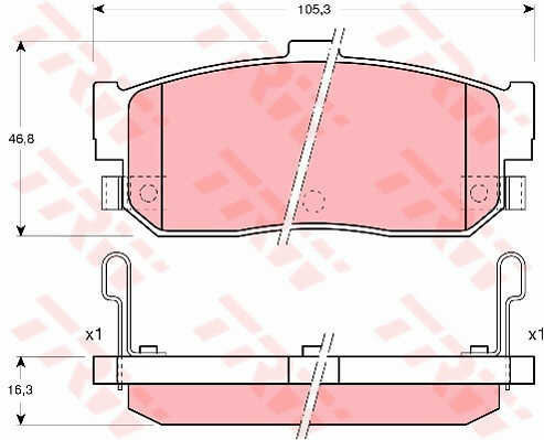 Trw Gdb3181 Brake Pad Set Disc Brake