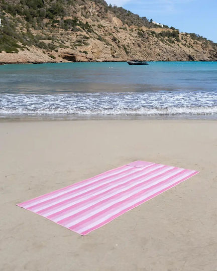 Flamingueo Πετσέτα Microfiber Σώματος 400gr/m² Ροζ 180x90εκ.