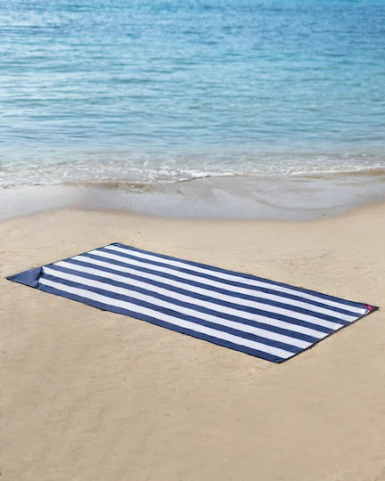 Flamingueo Πετσέτα Microfiber Σώματος 400gr/m² Μπλε 180x90εκ.
