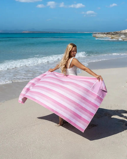 Flamingueo Πετσέτα Microfiber Σώματος 400gr/m² Ροζ 180x90εκ.