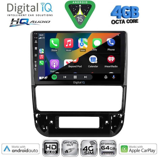 Digital IQ Ηχοσύστημα Αυτοκινήτου για Peugeot 406 1998-2004 (Bluetooth/USB/WiFi/GPS/Apple-Carplay/Android-Auto) με Οθόνη Αφής 9"