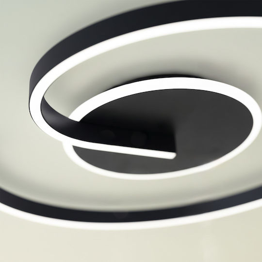 Eko Light Πλαφονιέρα Οροφής Μαύρη με Ενσωματωμένο LED