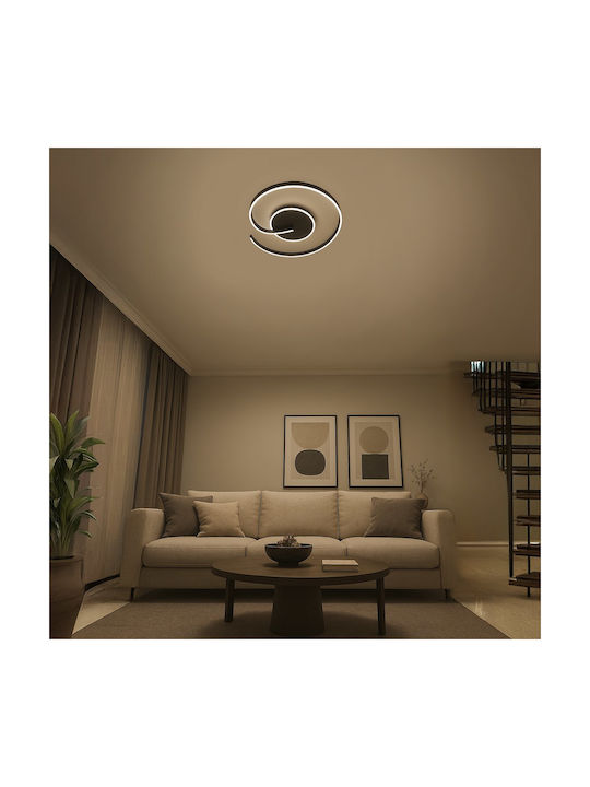 Eko Light Πλαφονιέρα Οροφής Μαύρη με Ενσωματωμένο LED
