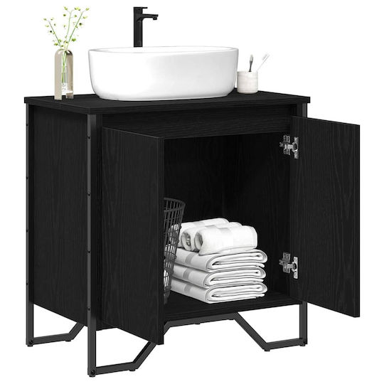 vidaXL Πάγκος χωρίς Νιπτήρα Μ60xΒ35xΥ60cm Μαύρου Δρυού