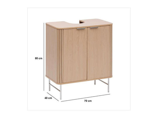 Blat cu Lavoar L70xW40xH80cm Bej