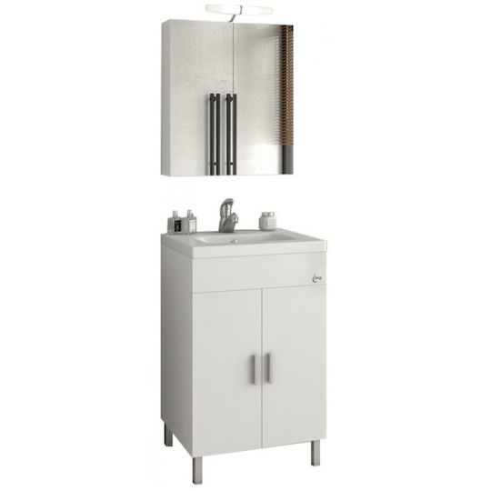 Drop Roma 50 Countertop with Sink & Mirror L50xW39xH80cm White