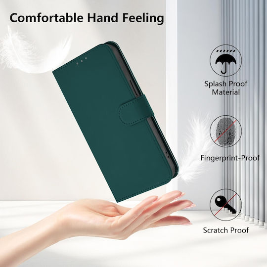 Tel1 Xiaomi Poco X7 Pro 5g Skin Feel Solid Θήκη Βιβλίο Green