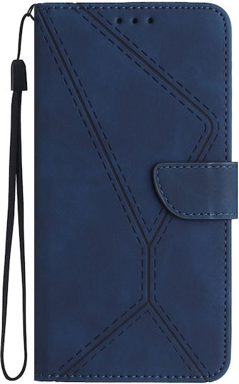 Tel1 Honor X7β 4g X7b 5g Honor 90 Stitching Embossed Θήκη Βιβλίο Blue
