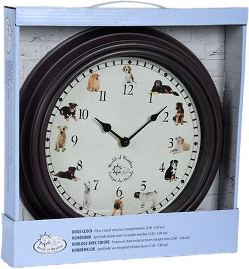 Esschert Design Ρολόι Τοίχου Διάφανο Ø12cm