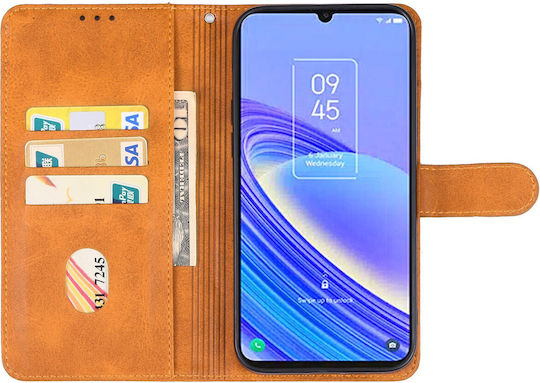 Tel1 Tcl 505 Калъф Портмоне Книга Кафяв