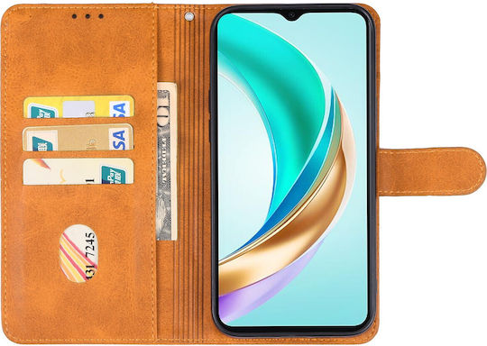 Tel1 Honor X6b Wallet Book Mobile Phone Case Brown