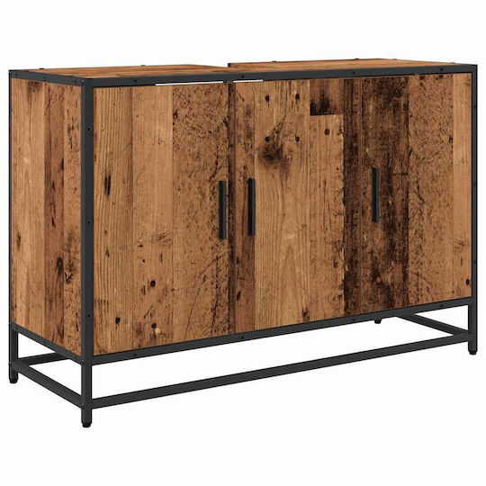 vidaXL Waschtisch mit Waschbecken L90xB33xH60cm Coffee vidaXL Waschtisch mit Waschbecken L90xB33xH60cm Coffee