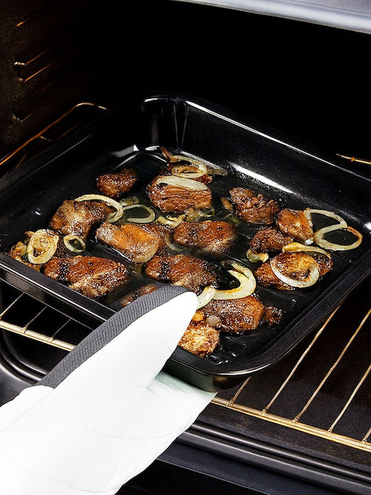 Orion Stainless Steel Baking Pan with Enamel Interior Coating 25x31cm