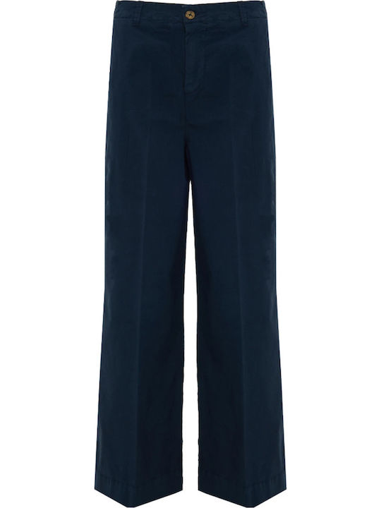 Women's Fabric Trousers Dark Blue