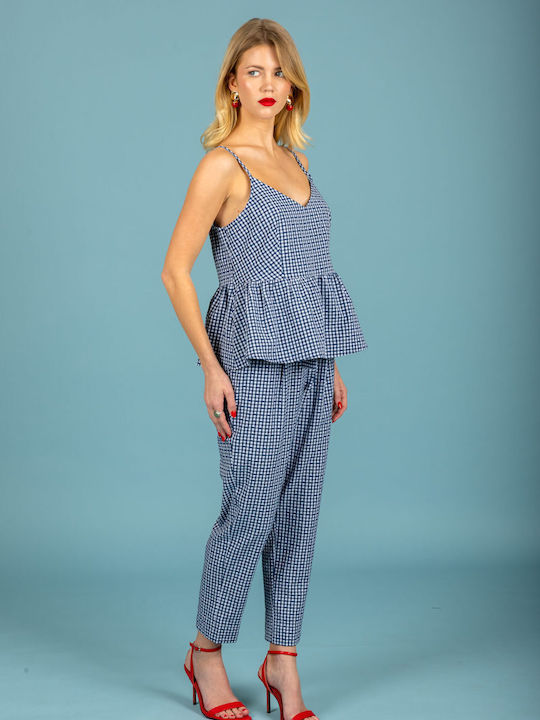 Damen Stoffhose Geprüft Blau 131-21498-Blau (750)