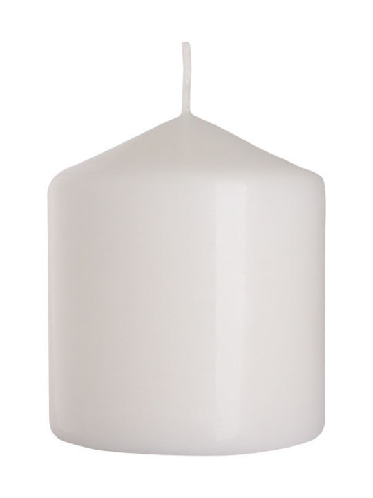 Aura Glass Декоративна Бяла Свещ 8x9см