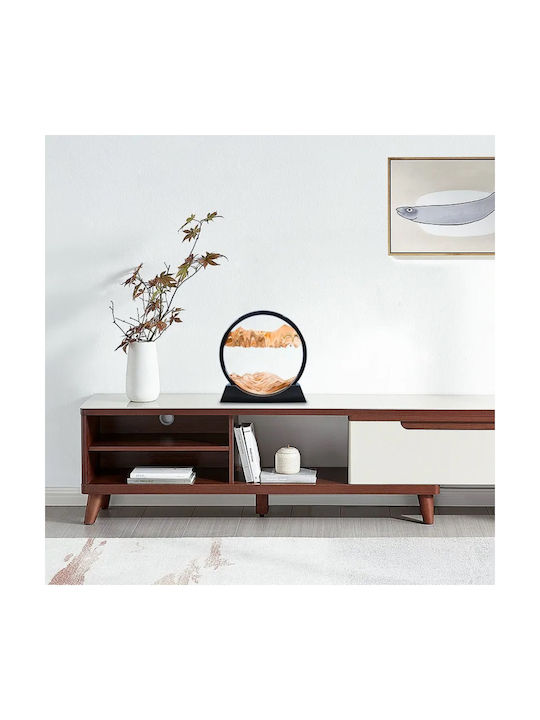 Decor Pentru Masă Tip Clepsidră Arvada Minimaluxe Sticlă/Nisip 3D Roșu Deschis Negru