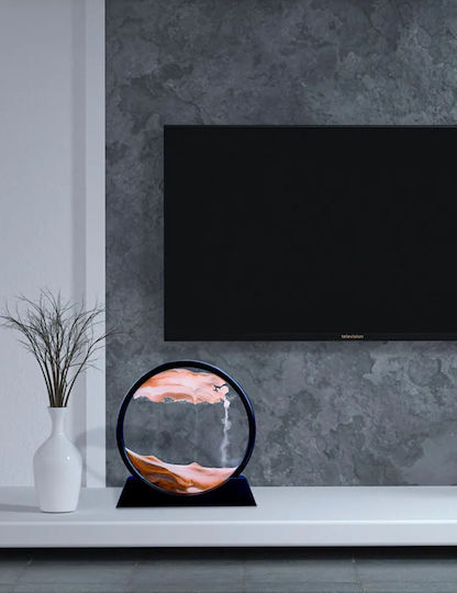 Decor Pentru Masă Tip Clepsidră Arvada Minimaluxe Sticlă/Nisip 3D Roșu Deschis Negru
