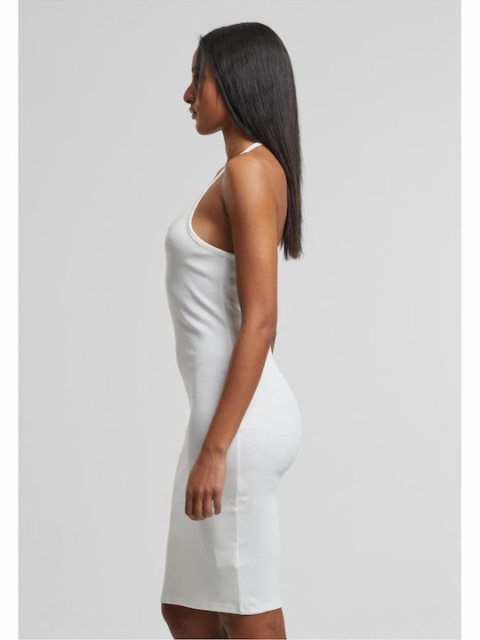 Ladies Summer Midi Evening Dress Off-White
